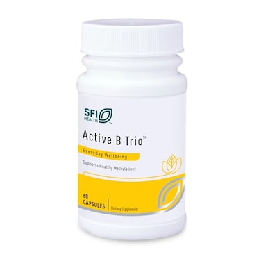 SFI Health Klaire Labs Active B Trio Methylated Vitamin B Complex with B6 B12 Folate Bioactive Vitamins for Enhanced Absorption Promote Healthy Energy Cognition 60 Capsules