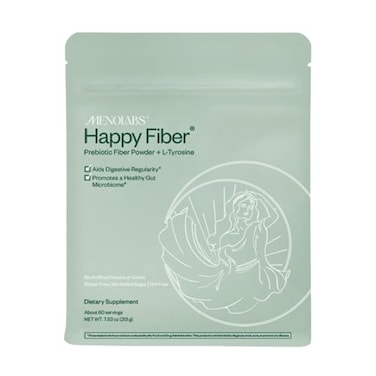 MENOLABS Happy Prebiotic Fiber Supplement 60 Servings 213 g ExpertlyFormulated Menopause Supplements for Women with LTyrosine