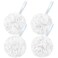 AmazerBath Loofah Sponge 60gPiece Exfoliating Bath Sponge Body Scrubber Loofa Set of 4 Snow White