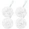 AmazerBath Loofah Sponge 60gPiece Exfoliating Bath Sponge Body Scrubber Loofa Set of 4 Snow White