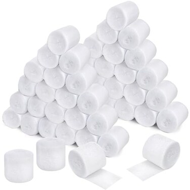 Coloch 48 Rolls Cast Padding Soft Cotton Undercast Padding Gauze Bandage Wrap Roll Use with Plaster Cloth Individually Packed for Crafts Body Casts Mask Making Art Projects 2 x88ft