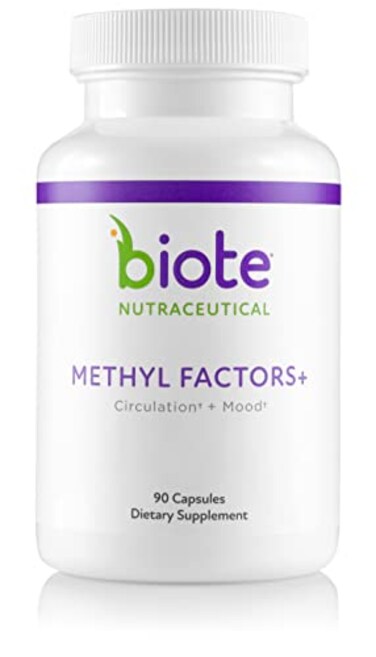 Biote Nutraceuticals Methyl Factors Circulation Mood 90 Capsules