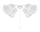 Aspen Creative 2200321 FourLight Ceiling Fan Fitter Light Kit with Pull Chain Painted White