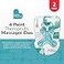 BioSwiss 2Pack Handheld Full Body Massager 4Leg Pressure Point Tool for Back Neck and Shoulder Includes 1 Large and 1 Small