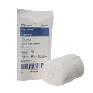 COVIDIEN Dermacea Sterile Gauze Fluff Rolls 412 x 4110 yds Case of 60 by Kendall Healthcare