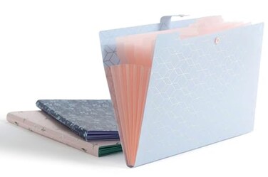 U Brands Fashion Expanding File Folder Poly 5Pocket Folder Elevated Patterns 3 Pack 3450U0112