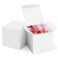 ValBox 4x4x4 White Gift Boxes 25PCS Kraft Paper Boxes with Lids for Gifts Crafting Cube Cupcake Boxes Easy Assemble Boxes for Party Favor
