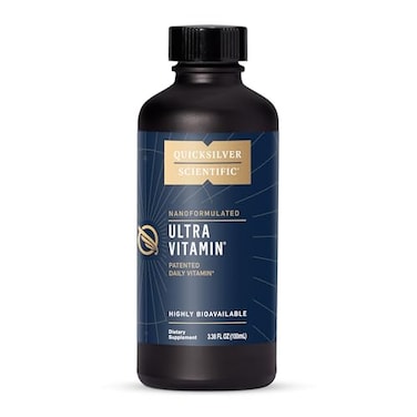 Quicksilver Scientific Liposomal Ultra Vitamin Liquid Multivitamin Antioxidant Supplement for Energy Liver Health Brain Support Bioactive B Complex Vitamin C D E K 100ml