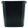 Rubbermaid Commercial Rubbermaid 295500BK Deskside Plastic Wastebasket Rectangular 3 12 gal Black