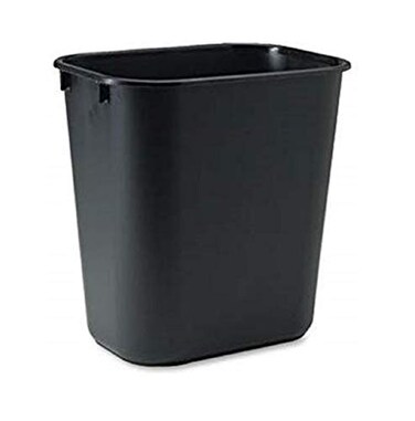 Rubbermaid Commercial Rubbermaid 295500BK Deskside Plastic Wastebasket Rectangular 3 12 gal Black