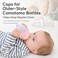 CHUBBIEE Replacement Bottle Caps Compatible with Comotomo Baby Bottles 5oz 8oz LeakProof BPAFree PP Travel Lids Dust Spill Protection with Unique Concave Design 2 Count