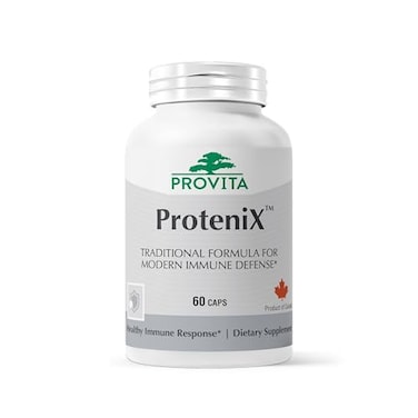 مكمل غذائي PROVITA ProteniX لدعم المناعة، يحتوي على اليانسون النجمي، وحمض الشيكيميك، ومستخلص إبر الصنوبر، والحلبة، معزز لجهاز المناعة للبالغين، تركيبة دفاعية طبيعية، 60 كبسولة نباتية.