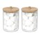 eyxformula 250 Count Cotton Balls 100 Pure Organic Cotton Soft Super Absorbent Includes 2 Cotton Ball Holders for Bathroom Vanity Perfect for Face Makeup Remover Nail Polish Removal Crafts Pet Care