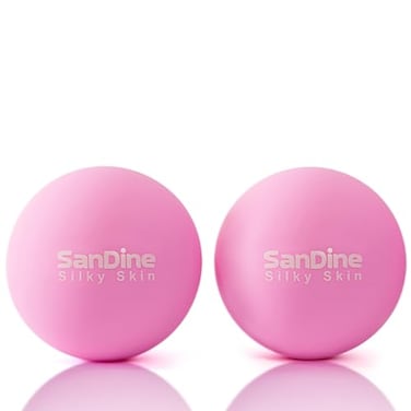 SanDine Silky Lacrosse Massage Balls for Deep Tissue Massage Release Tension Relieve Muscle Soreness Improve Flexibility Ideal for Myofascial Release Trigger Point Therapy 2Pack Yoga Balls by Sandine
