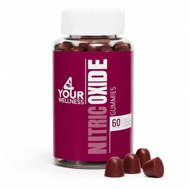 4 Your Wellness Nitric Oxide Gummies Supports Circulation Endurance Beet Root Grape Seed Extract Vegan NonGMO Gluten Free Kosher Pre Workout Daily Wellness 30 Day Supply 60 Count