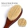 NENO CICI Wooden Bath Brush with Stiff Sisal Bristles Long Handle for Shower Back Scrubber Body Exfoliator with Hook for Hanging Stiff Sisal Hair