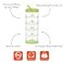 Innobaby Packin Smart Stackable and Portable Storage System for Formula Baby Snacks and More 5 Stackable Cups in Lime Sorbet BPA Free