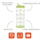 Innobaby Packin Smart Stackable and Portable Storage System for Formula Baby Snacks and More 5 Stackable Cups in Lime Sorbet BPA Free