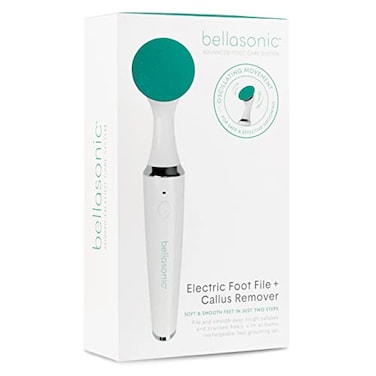 Bellasonic Electric Foot File Callus Remover with Unique Oscillating Head File Smooth Dry Hardened Cracked Skin on Heels Toes Salon Quality Pedicure at Home wPortable Rechargeable Set