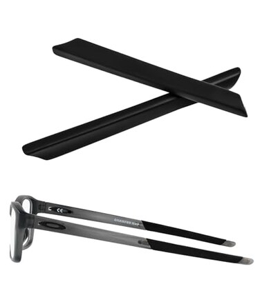 أغطية أذن بديلة من TenDye لإطار نظارات Oakley Chamfer MNP OX8089Chamfer Squared OX8143، أغطية أذن مطاطية سوداء