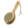 HiKin 787 Short Handle Dry Bath Body Brush Scrubber Wood Handle Soft Horsehair Mane Natural Bristles Shower Brush Good for Cellulite Detox Exfoliating Blood Circulation etc