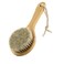 HiKin 787 Short Handle Dry Bath Body Brush Scrubber Wood Handle Soft Horsehair Mane Natural Bristles Shower Brush Good for Cellulite Detox Exfoliating Blood Circulation etc