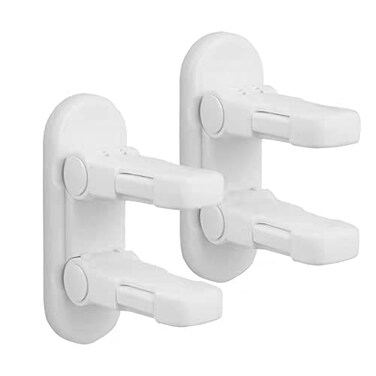Flowden Improved Childproof Door Lever Lock2 PackPrevents Toddlers from Opening Doors Durable ABS with Adhesive Backing Simple Install No Tools Needed
