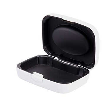 حافظة سماعات الأذن SOUNDLINK الصلبة المحمولة الواقية للتخزين، مناسبة لسماعات الأذن BTE وCIC وIIC وITE، لون أبيض