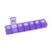 Ezy Dose Weekly 7Day Pill Organizer Medium Planner Purple BPAFree