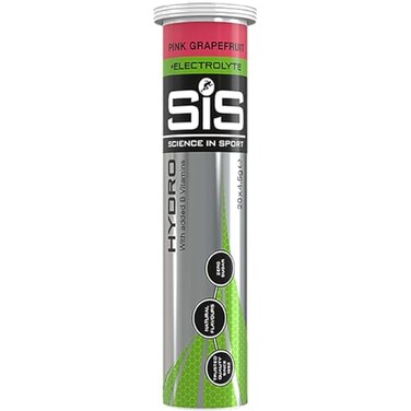 Science in Sport Hydro Electrolyte Tablets Fast Hydration Performance Electrolytes for Enhanced Hydration Endurance Supplement for Running Cycling Triathlon Pink Grapefruit 20 Tablets 1 Pack