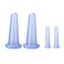 PurYupearl 4 Pieces 2 Small 2 Large Blue Facial Cupping Therapy Set Anti Cellulite Silicone Vacuum Cupping Cups for Face and Eye Cupping Massage Massage ToolsHealth Care Products
