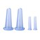 PurYupearl 4 Pieces 2 Small 2 Large Blue Facial Cupping Therapy Set Anti Cellulite Silicone Vacuum Cupping Cups for Face and Eye Cupping Massage Massage ToolsHealth Care Products