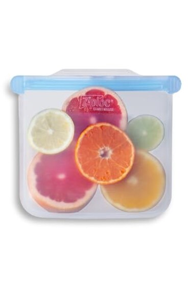 Ziploc Endurables Medium Pouch 2 Cups Reusable Silicone Bags and Food Storage Meal Prep Containers for Freezer Oven and Microwave Dishwasher Safe