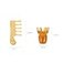 GLEAVI 2Pc Scalp Massage Comb Beeswax Gua Sha Scraping Massage Tool Handheld Head Care Comb for Scalp Neck and Back Relaxation 393 X 196 X 062 in