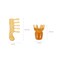 GLEAVI 2Pc Scalp Massage Comb Beeswax Gua Sha Scraping Massage Tool Handheld Head Care Comb for Scalp Neck and Back Relaxation 393 X 196 X 062 in