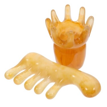 GLEAVI 2Pc Scalp Massage Comb Beeswax Gua Sha Scraping Massage Tool Handheld Head Care Comb for Scalp Neck and Back Relaxation 393 X 196 X 062 in