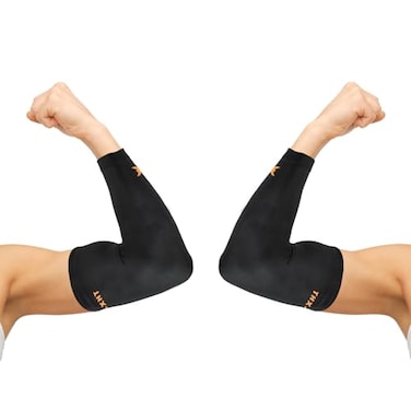 THX4COPPER Elbow Compression Sleeve2 PiecesCopper Infused SupportGuaranteed Recovery Copper Elbow BraceIdea for Sports Golfers Tennis Elbow Arthritis TendonitisMedium