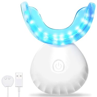 جهاز تبييض الأسنان EOICCEOH، ضوء LED أزرق أقوى 10 مرات، يعمل بمنفذ USB، لا يحتاج إلى بطارية، للاستخدام المنزلي