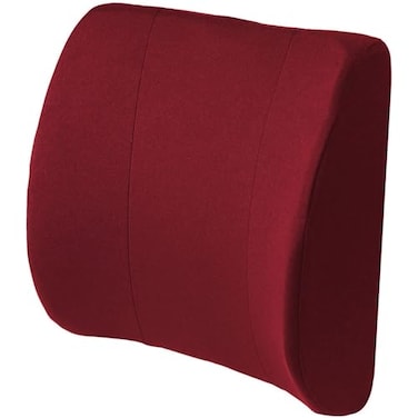 DMI Lumbar Support Pillow for Chair to Assist with Back Support with Removable Washable Cover and Firm Insert to Ease Lower Back Pain while Improving Posture14 x 13 x 5Contoured FoamEliteBurgundy