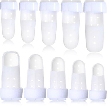 Pangda 10 Pieces Finger Splint Mallet Finger Support Splint Brace Plastic Support Protector for Adjustable Immobilizer for Basketball Joint Protection 5 Sizes White