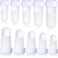 Pangda 10 Pieces Finger Splint Mallet Finger Support Splint Brace Plastic Support Protector for Adjustable Immobilizer for Basketball Joint Protection 5 Sizes White