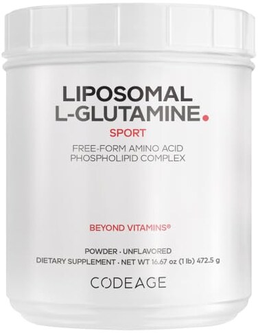 Codeage Liposomal LGlutamine Powder 5000mg Unflavored 16 oz