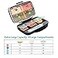 Fullicon Travel Pill Organizer Large Portable Moisture Proof Vitamin Case Oversize 8 Compartment Pill Box Pill Holder Airtight Moistureproof Grey