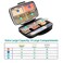 Fullicon Travel Pill Organizer Large Portable Moisture Proof Vitamin Case Oversize 8 Compartment Pill Box Pill Holder Airtight Moistureproof Grey