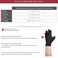 OTC Resting Splint Glove 5 Finger SemiRigid Splints Open Tips Black Left Hand Large