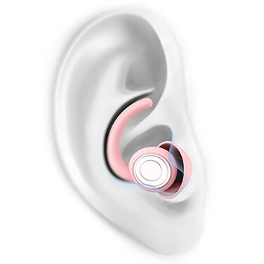 SUPCEAT Ear Plugs for Sleeping Noise Reduction Soft Silicone Earplugs 2 Pairs Reusable Hearing Protection Earplugs for Noise Sensitivity SleepSnoreTravel Sound Reduction Noise Cancelling Pink