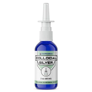 FIREWATERSTAR HEALTH FWS Colloidal Silver Nasal Spray 2oz Ultra Fine Silver Mist 50 ppm 9999 Purity Sinus Relief Helps with Dry Irritated Stuffy Nose Immune System Support for Adults and Teens