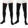 Zhanmai 2 Pairs Thigh High Mens Compression Socks 2030 Mmhg Compression Stocking with Silicone Grip Mens Dress Socks XLarge