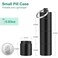 Opret 2 Pack Keychain Pill Holder 3 Compartments Metal Small Pill Case Waterproof Portable Travel Pill Box Pill Container for Purse Matte Black Silver