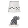 Lambs &amp; Lambs Ivy Me Mama WhiteGray Elephant Nursery Lamp with Shade Bulb